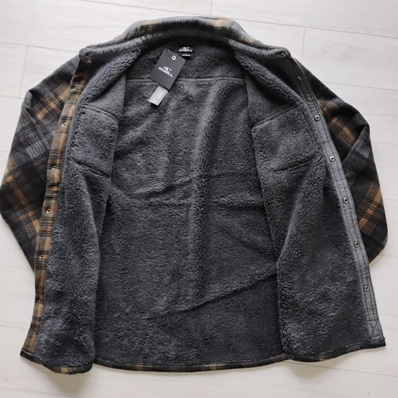O'NEILL NEW Spruce SuperFleece Sherpa Lined Shirt Jacket - Picture 6 of 9